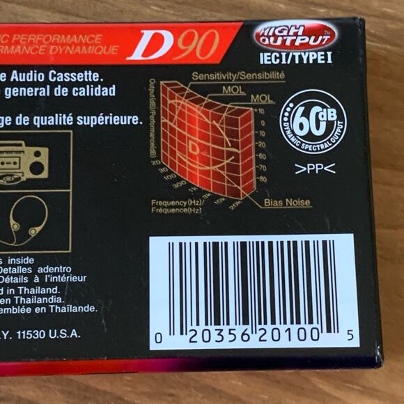 TDK D90 Blank Audio Cassette Tapes Lot Of 2 High Output IECI/Type1 New Sealed - Picture 4 of 7